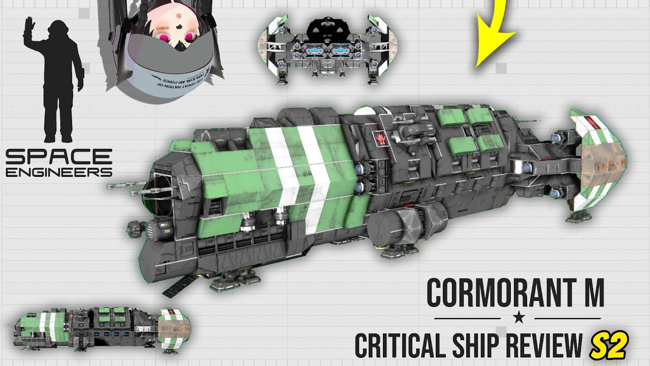This Immersive Survival Ship is Cheap and Efficient, Space Engineers Critical Ship Review, Cormorant
