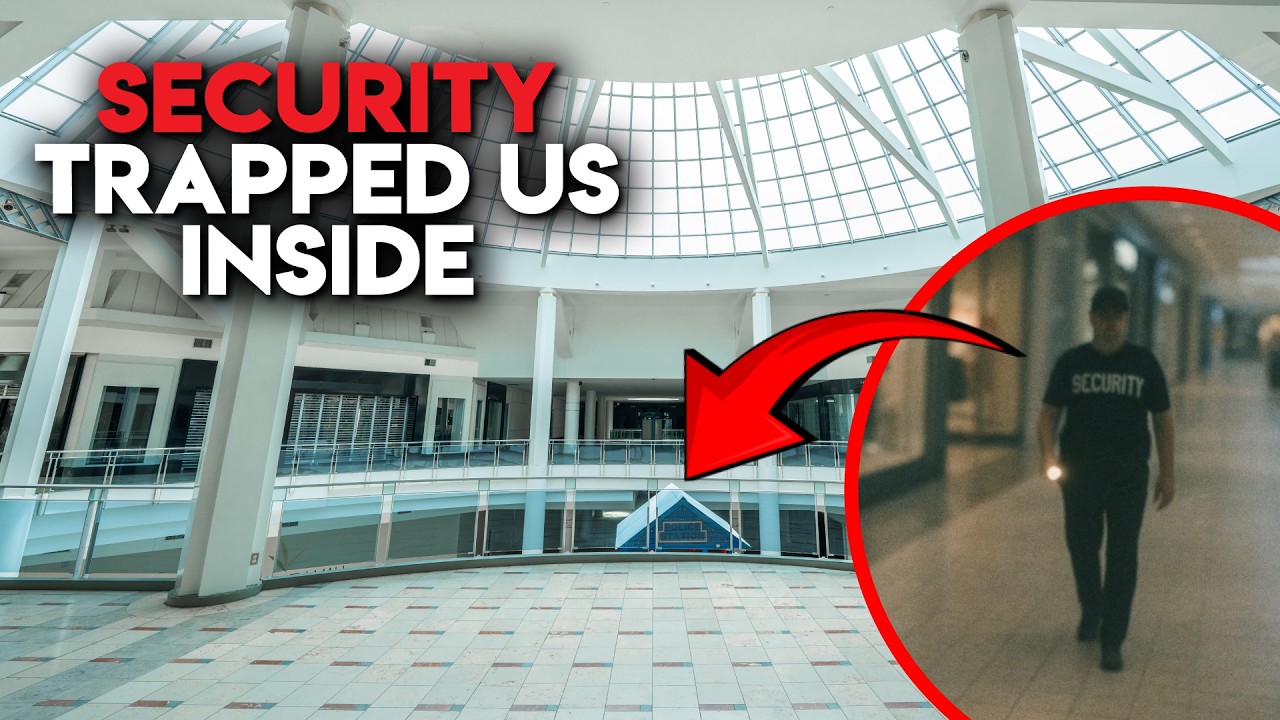 Security TRAPPED us Inside an Abandoned Mall - Hiding in the BACKROOMS!