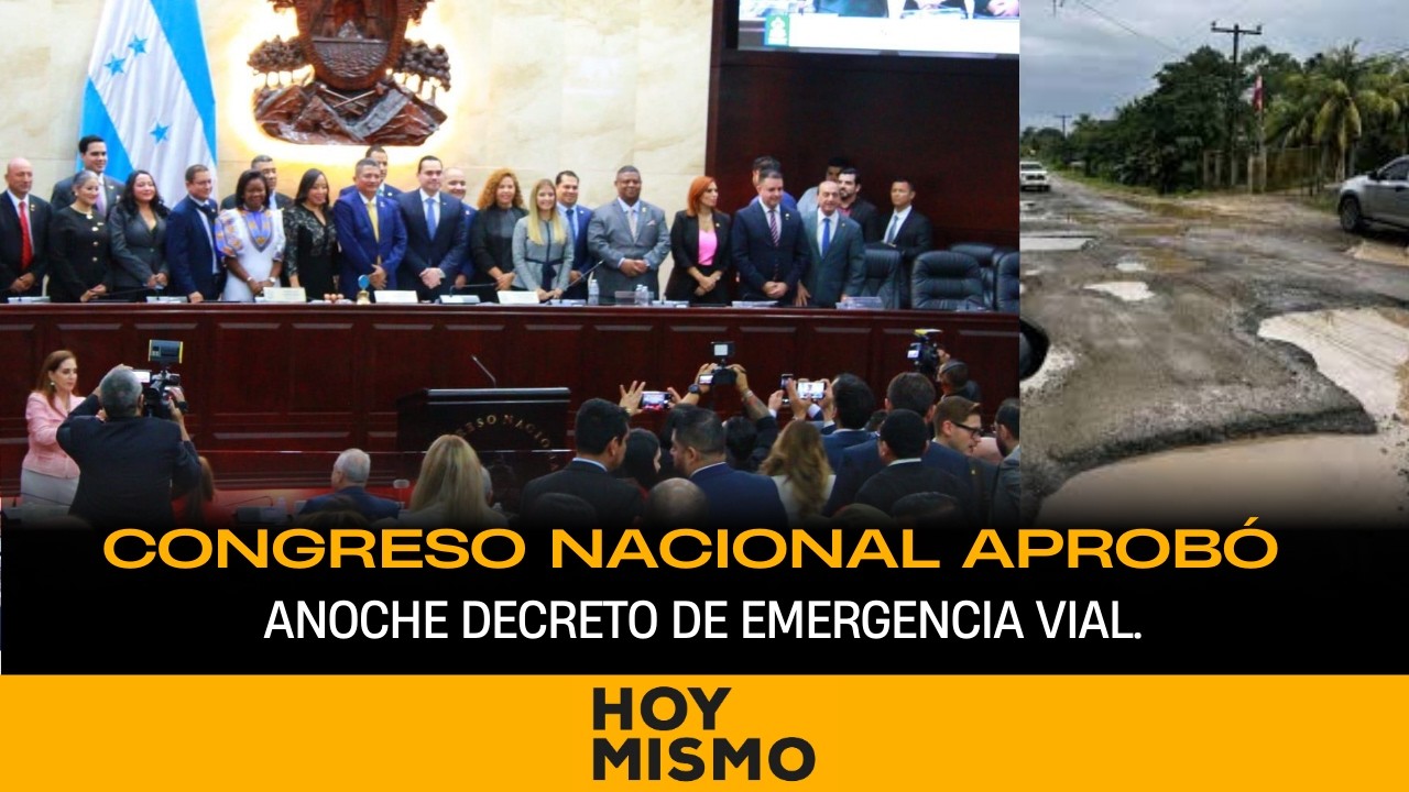 Congreso Nacional aprobó anoche decreto de emergencia vial.