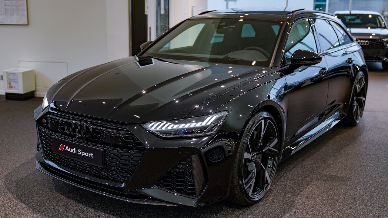2021 Audi RS6 in mythos black (600hp) - Sound, Interior & Exterior!