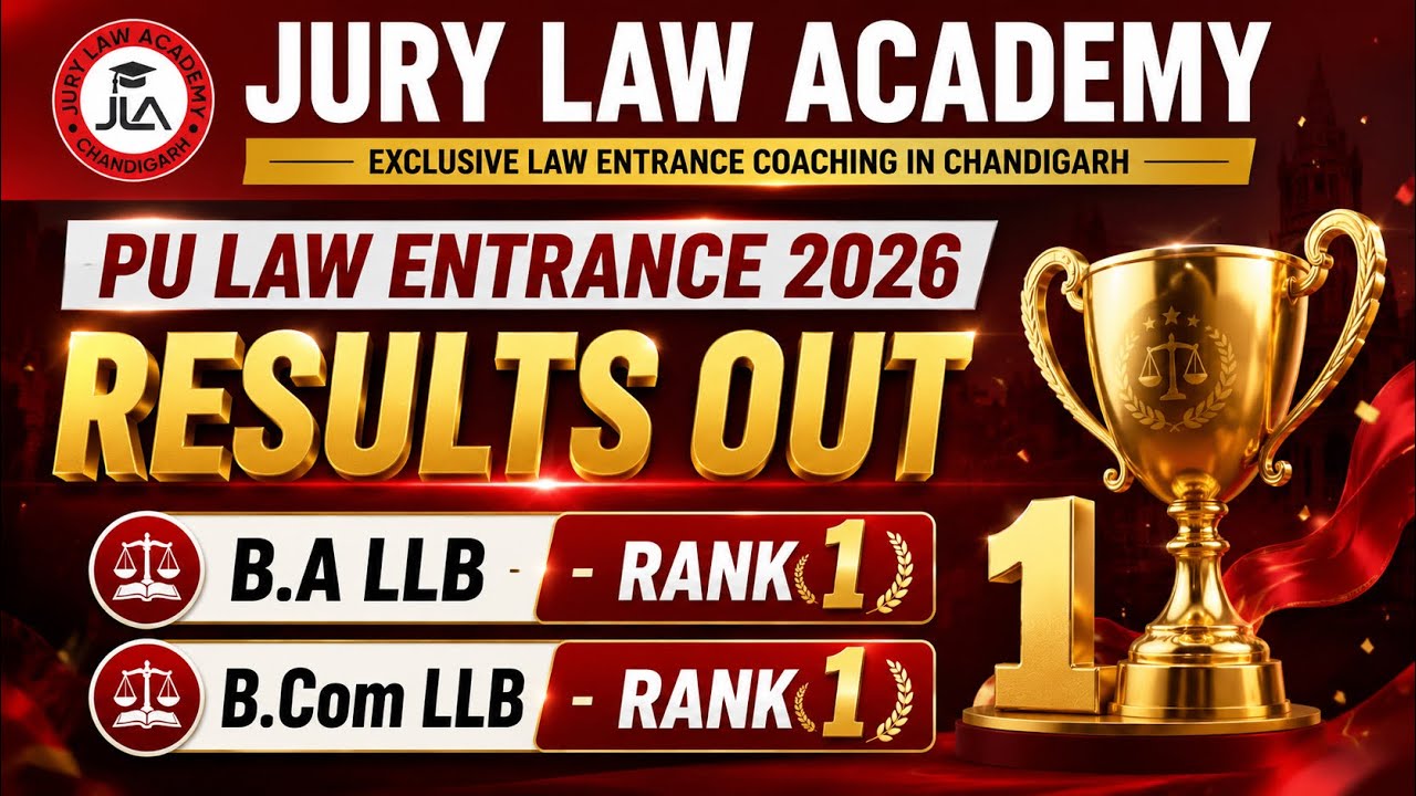 PU LAW ENTRANCE FINAL RESULT OUT (RANK 1 IN BOTH B.A. & B.COM LL.B)