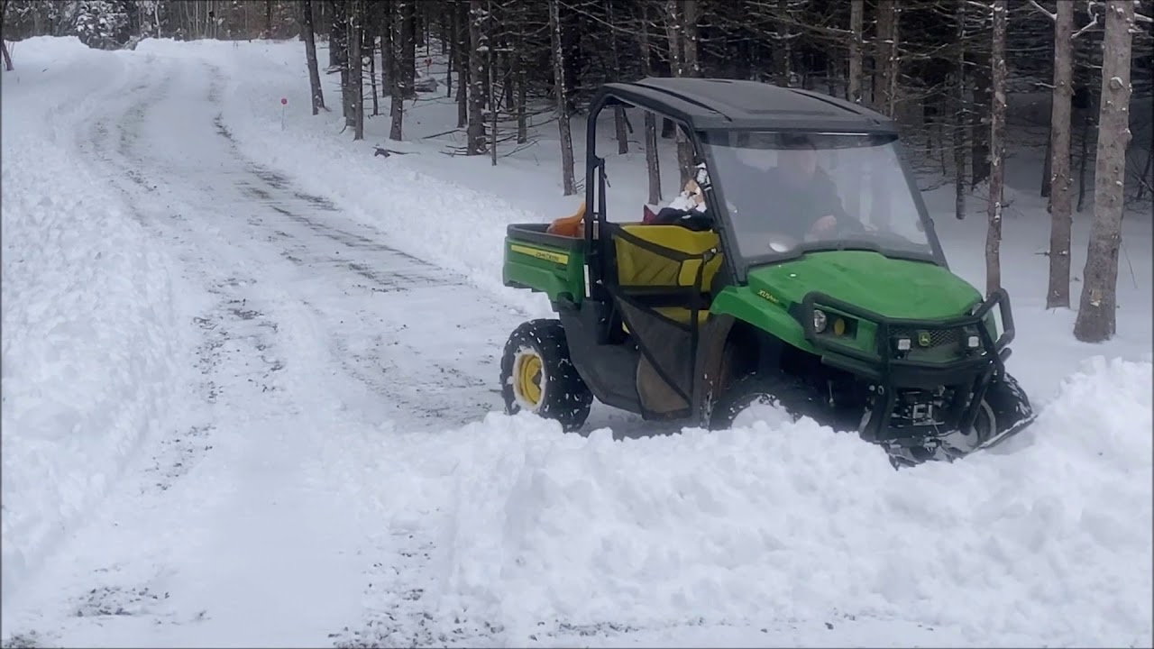 Plowing with John Deere Gator XUV550 and KFI 72