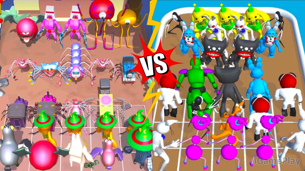 Banban Fight Horror Garten Vs Blue Run And Merge Friends ⭐ Merge Simulator Battles