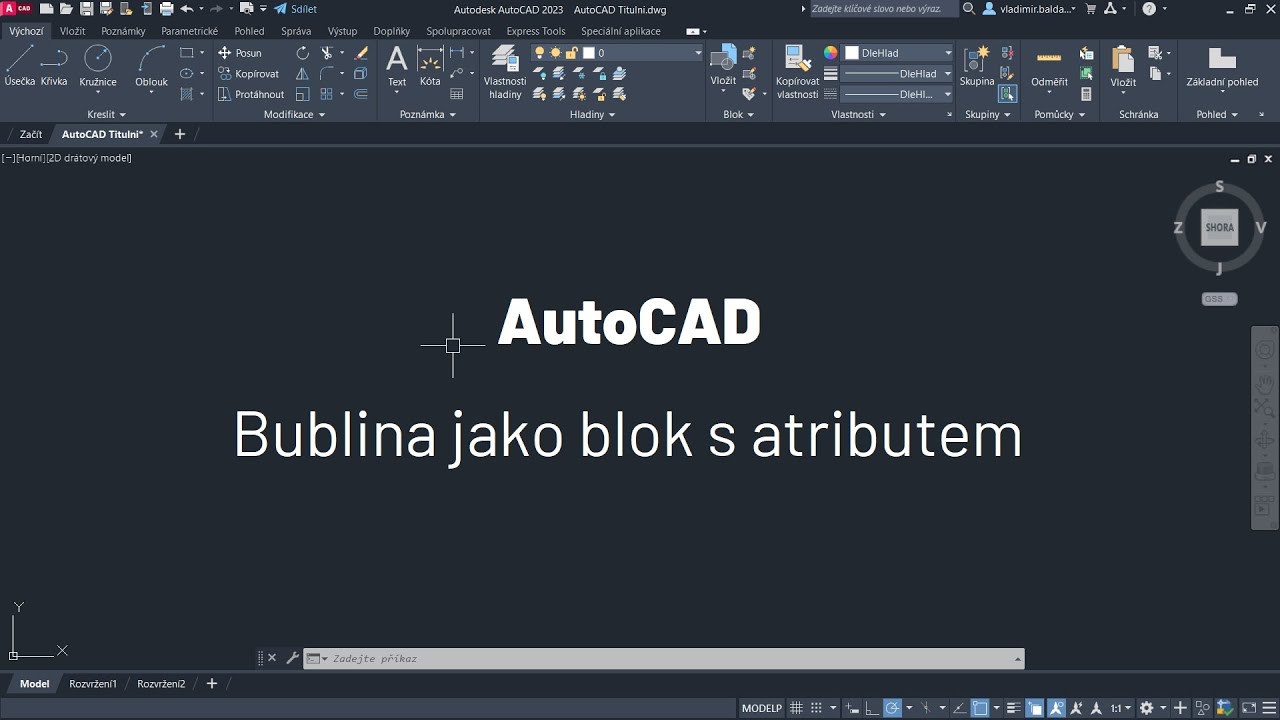 AutoCAD Bublina Blok s atributem