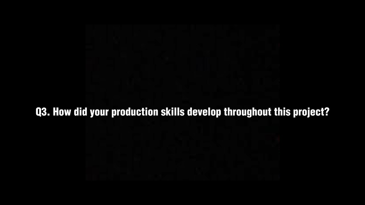 CCR Question 3: How My Production Skills Developed Over Time | AS Media