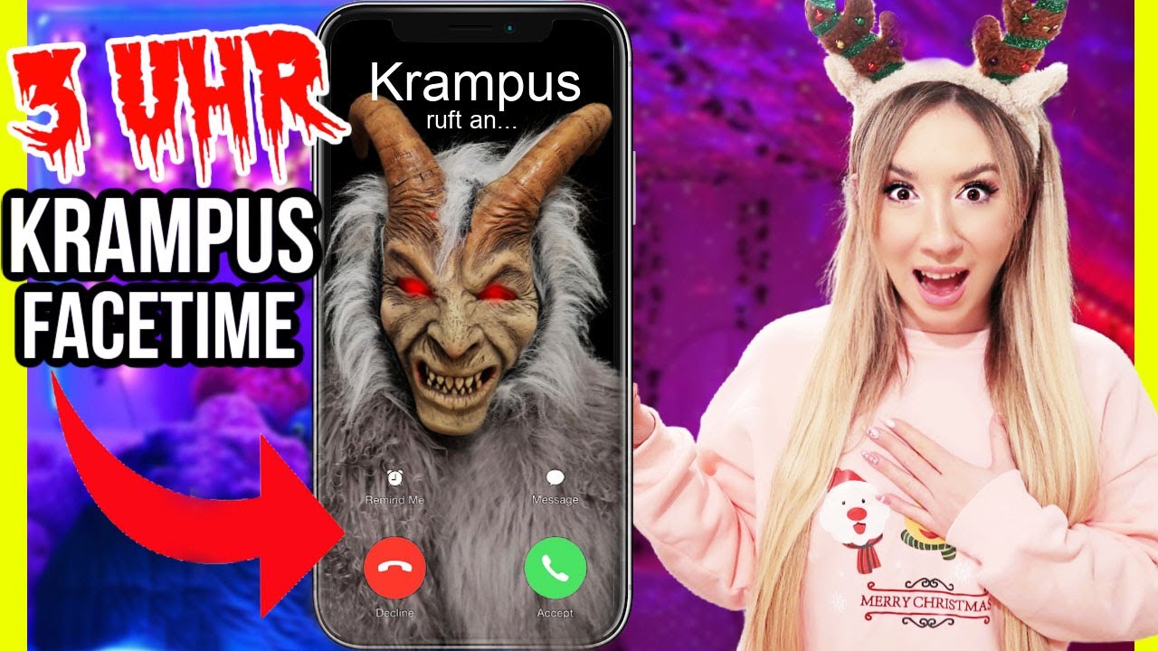 Facetime KRAMPUS niemals 3 Uhr Nachts & st&ouml;re Ihn bei der Arbeit in Adventszeit (NIKOLAUS in Gefahr)