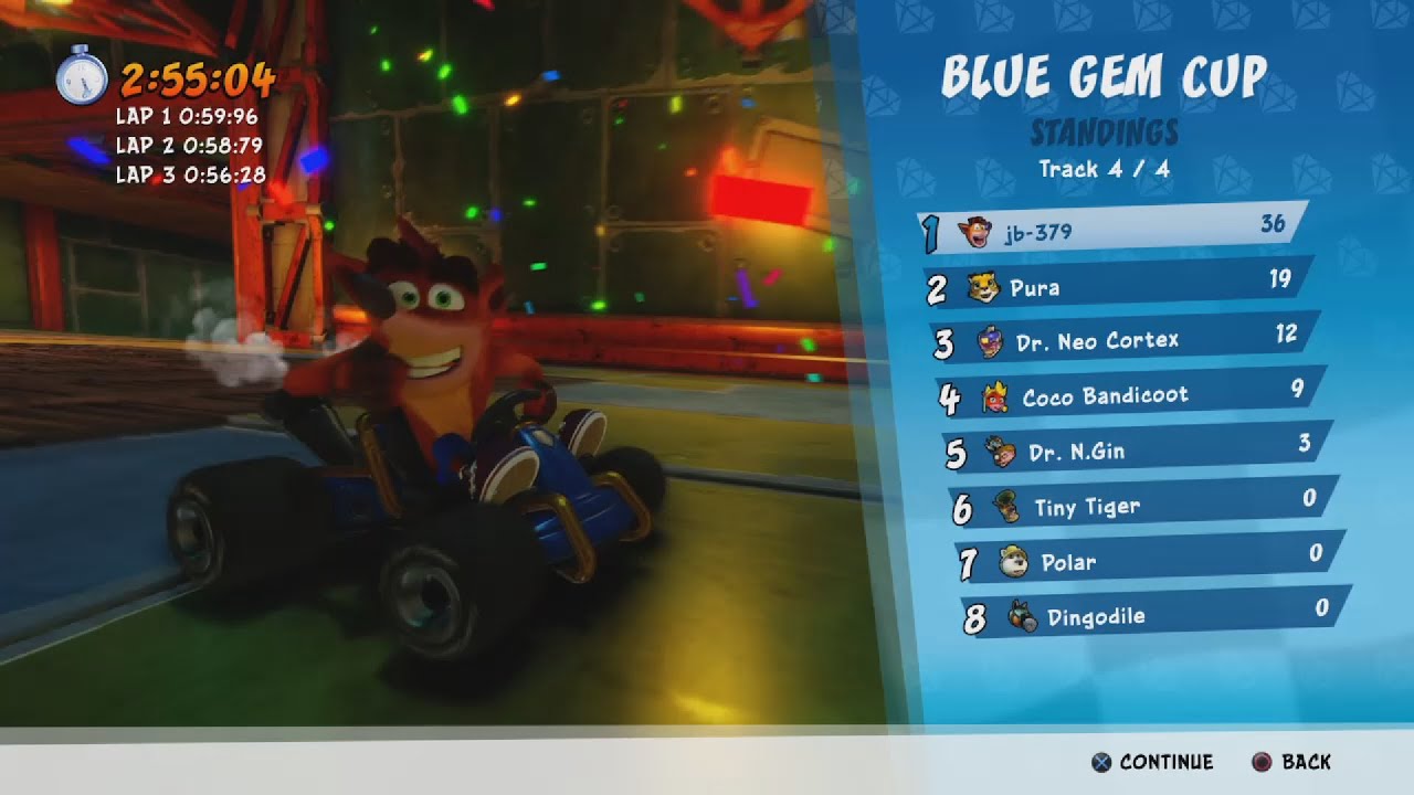 Crash™ Team Racing Nitro-Fueled (PS4) - Adventure Mode (Easy) - Blue Gem Cup