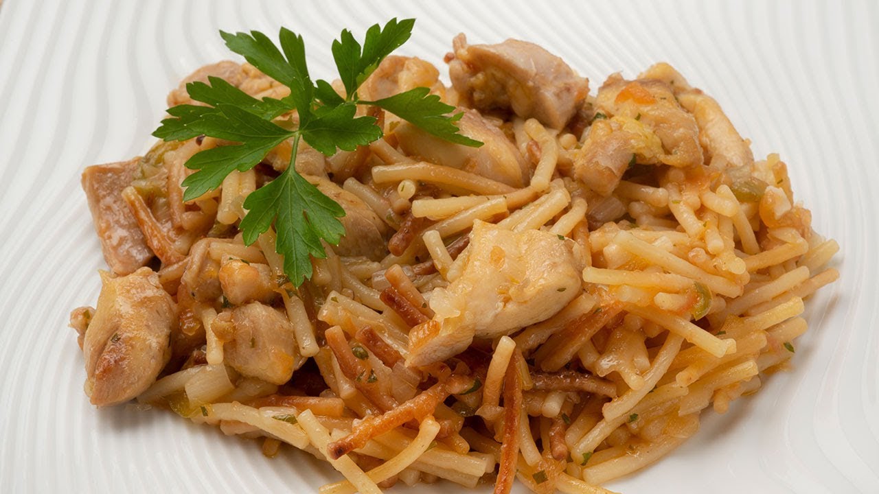 Fideos con verduras y pollo - Cocina Abierta de Karlos Arguiñano