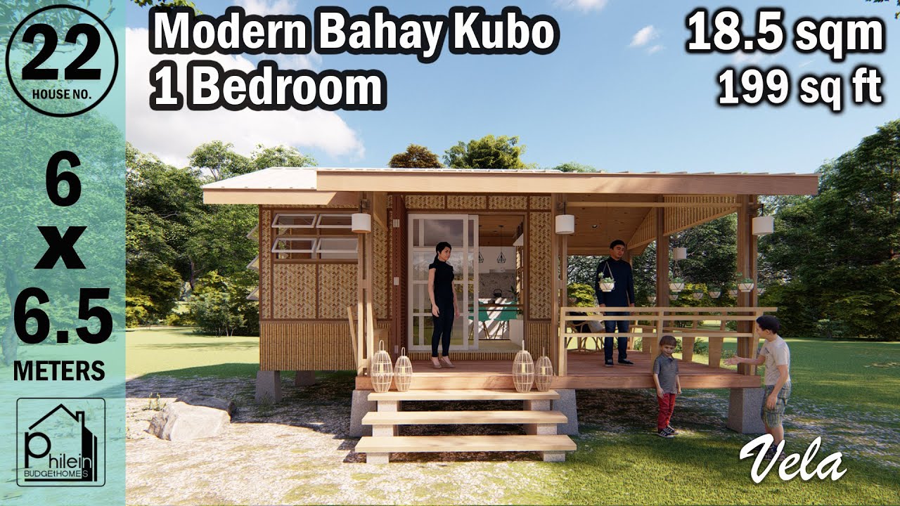 VELA | TINY BAHAY KUBO | 18.5 sqm. ONE BEDROOM MODERN BAHAY KUBO | MODERN AMAKAN HOUSE DESIGN