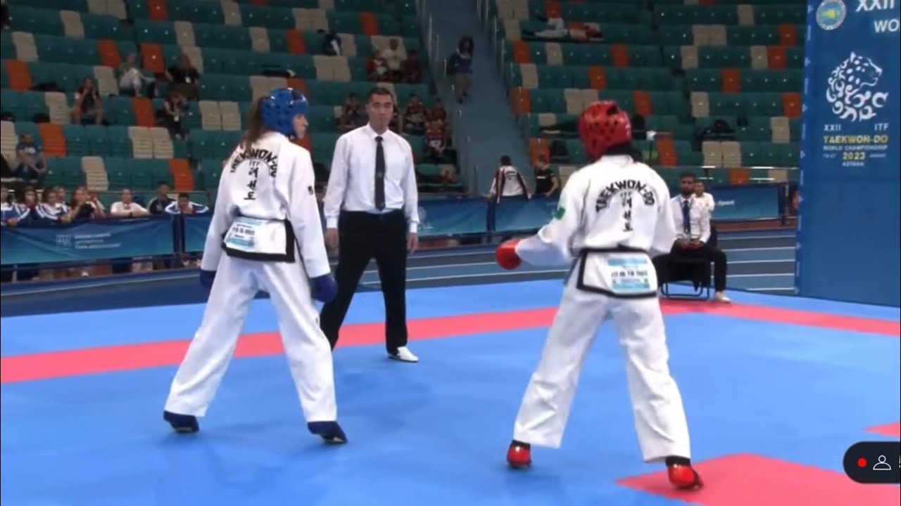Women Sparring 57kg Quarterfinal (Tajik vs Turk)XXII ITF TAEKWON-DO WORLD CHAMPIONSHIPS. ASTANA 2023