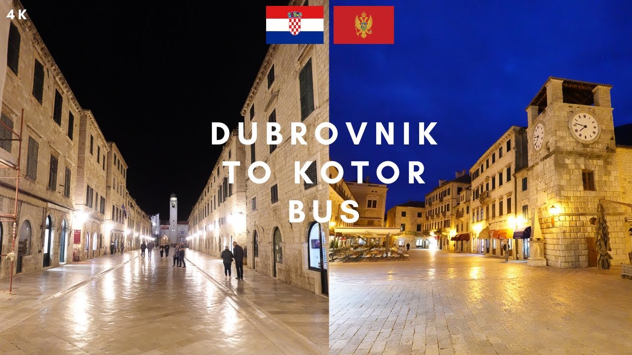 Dubrovnik, Croatia to Kotor, Montenegro Bus