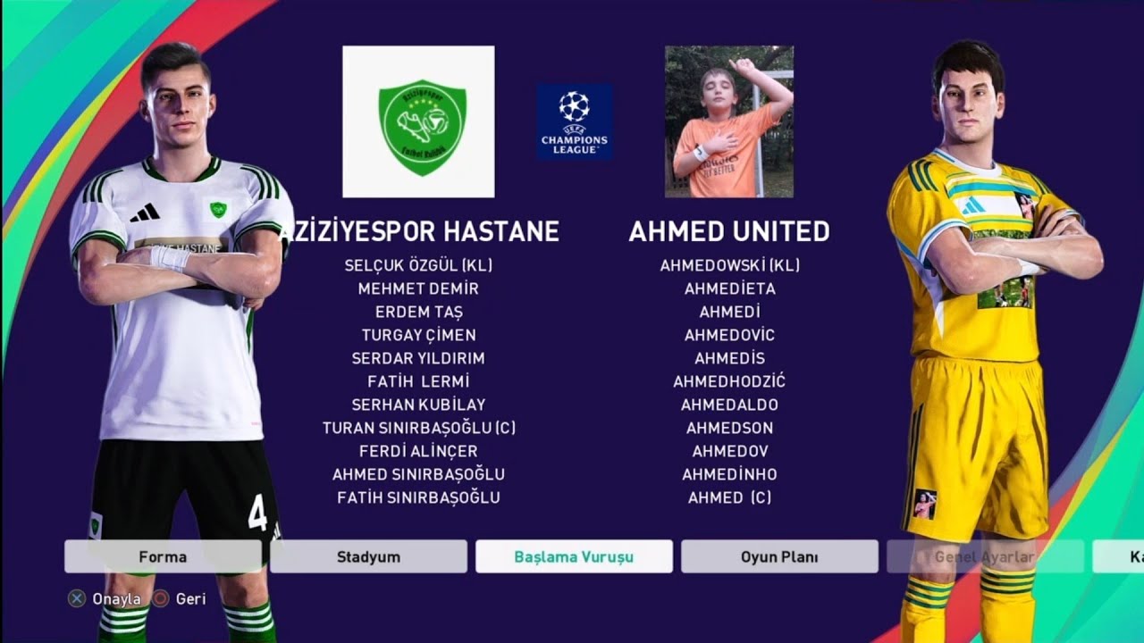 2025-26 UCL Final maçı Aziziyespor Hastane Ahmed United 