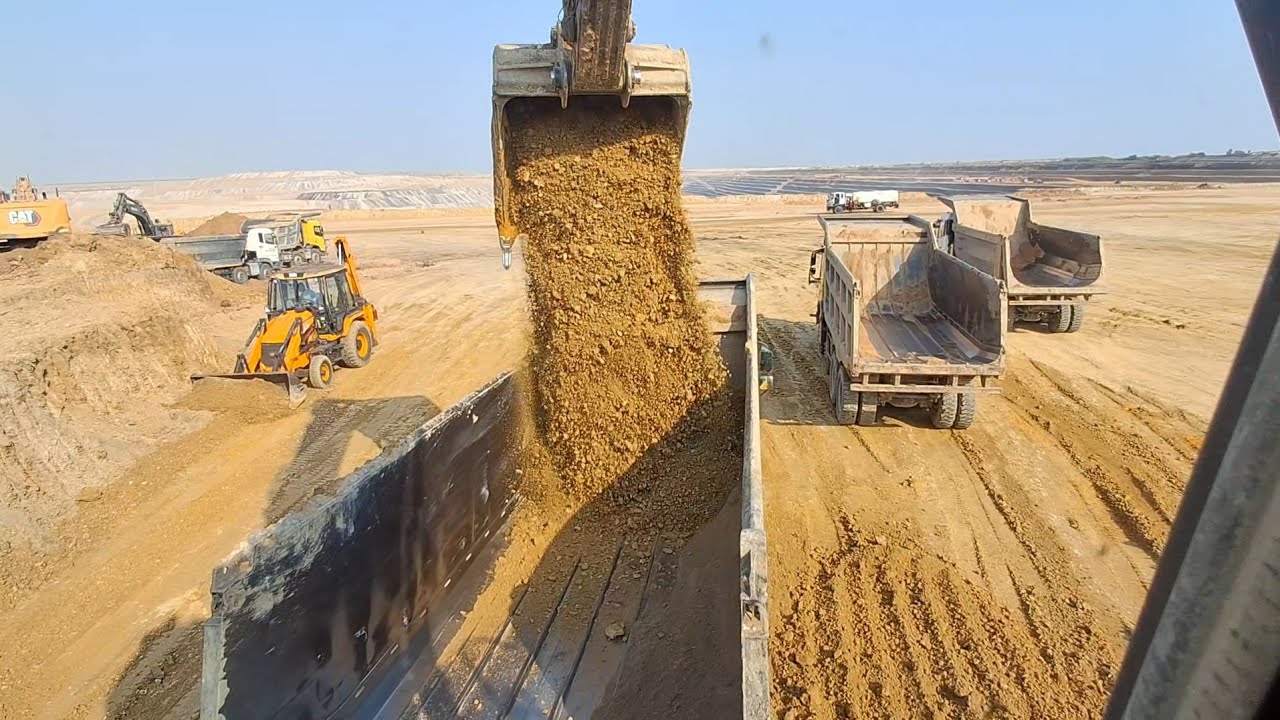 #video Ec480Dl Volvo backhoe jcb digging taracks Mighty loading Tasmishan Ishar full loading miti 