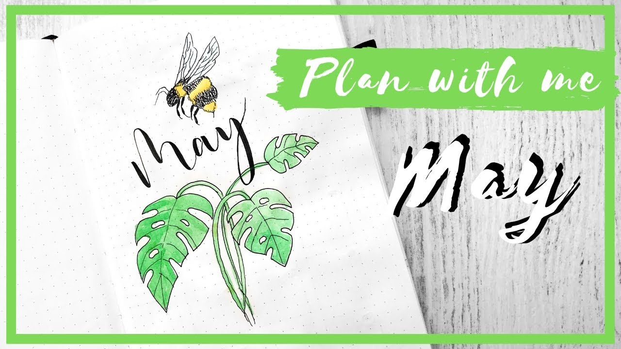 PLAN WITH ME MAY - Bullet Journal Suomi 2019 ☘️🐝