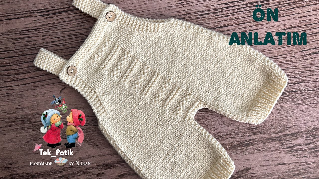 Yenidoğan Askılı Şort Tulum ÖN ANLATIM / 1 yumak 1 tulum / Kolay Tulum