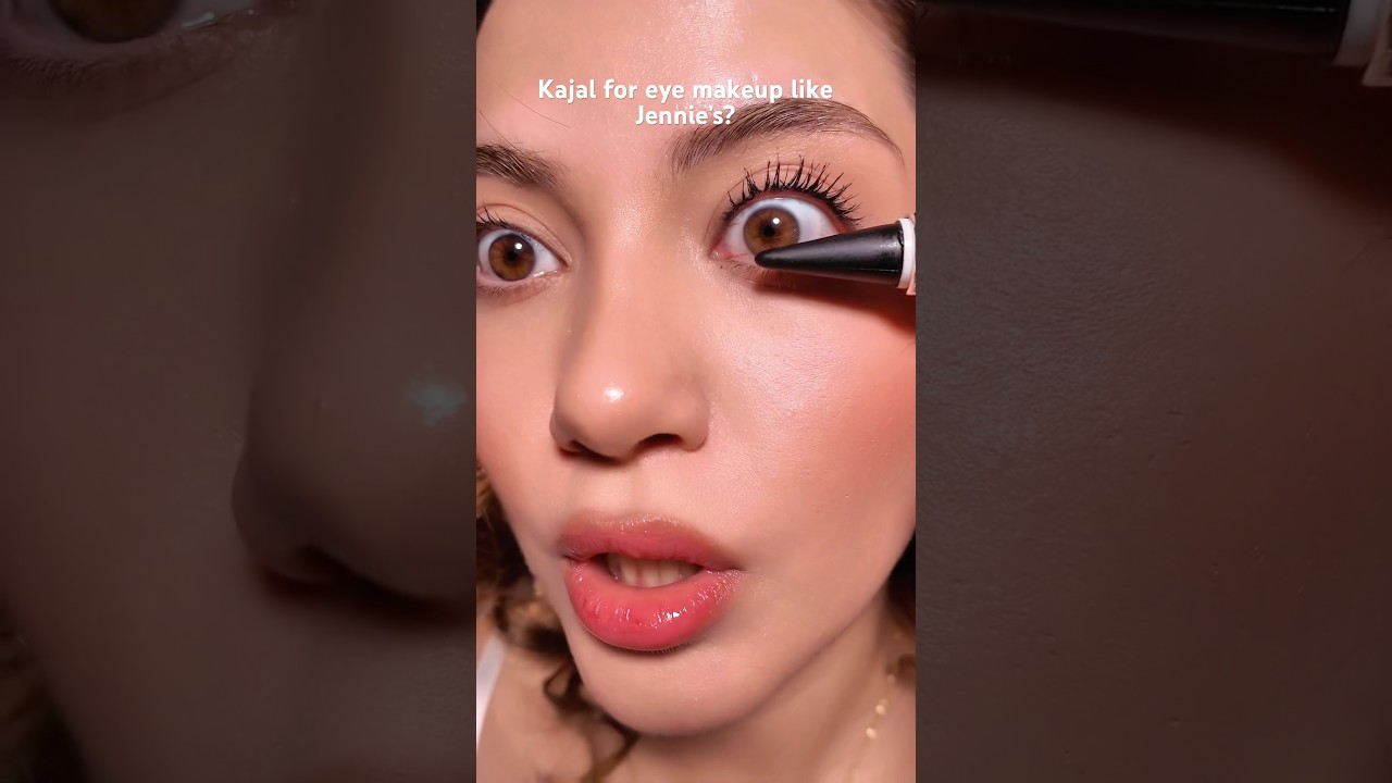 Kajal for eye makeup like Jennie&rsquo;s?do you like? #shortsviral #makeup *noreklam #likejennie