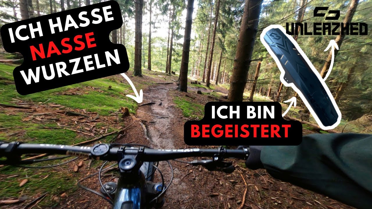 Nasse wurzeln Fahren, Unleazhed Mudguard M02, GoPro sauber!