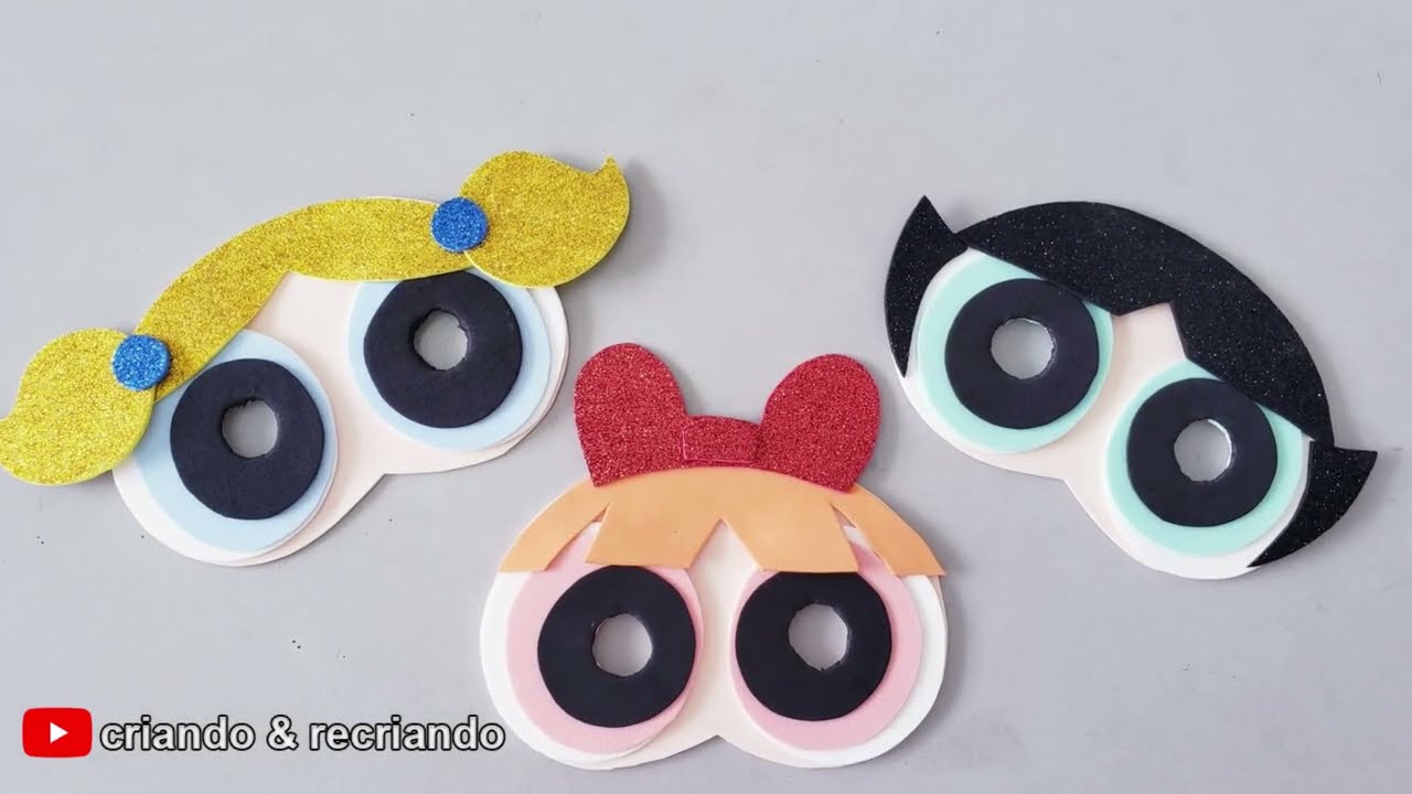 Máscaras para o carnaval | Meninas Superpoderosas