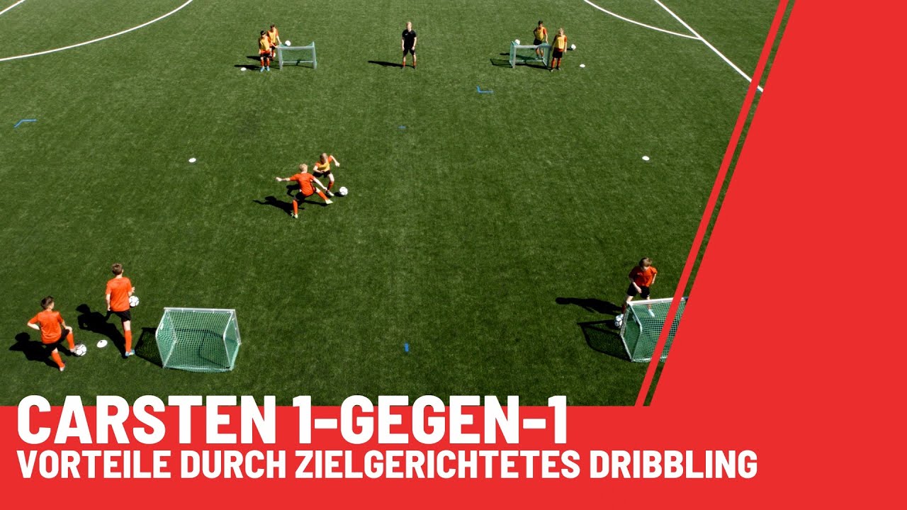 Carsten 1-gegen-1 | Zweikampf-&Uuml;bung f&uuml;rs Fu&szlig;balltraining [Dribbling | Ballannahme]