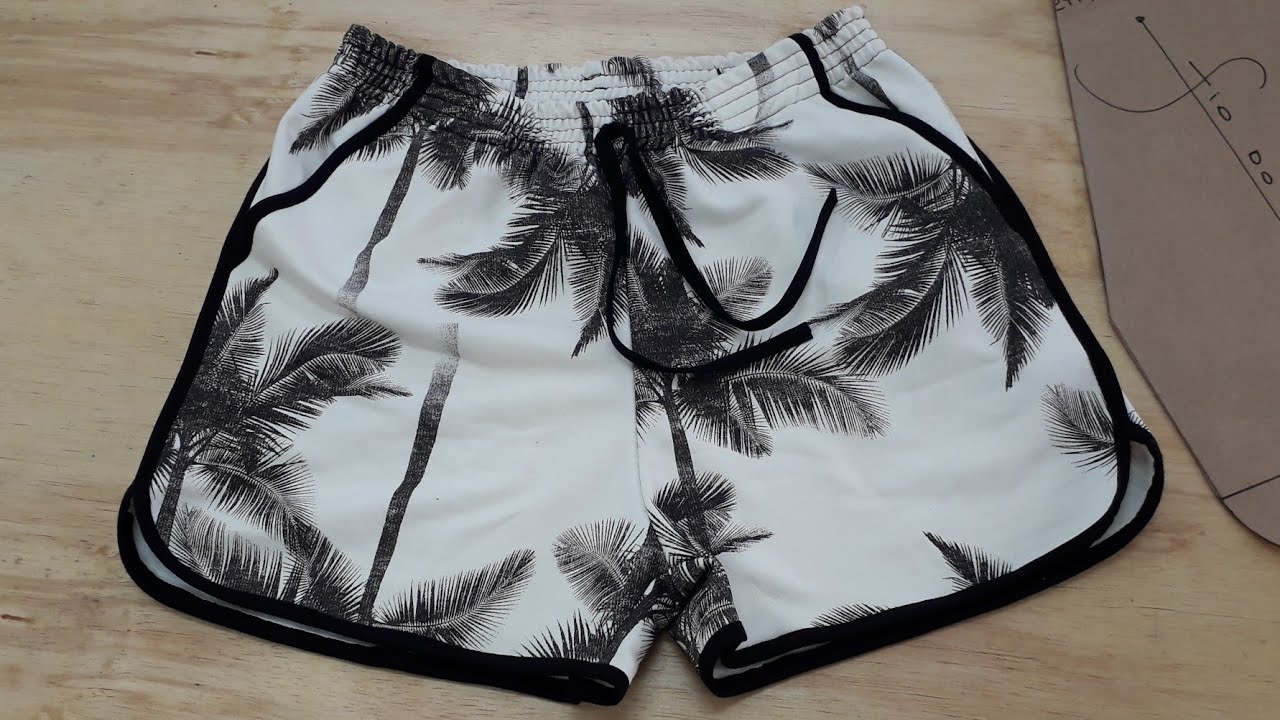 Como fazer Shorts Masculino  com viés Corte e Costura Fácil Shorts Boxer