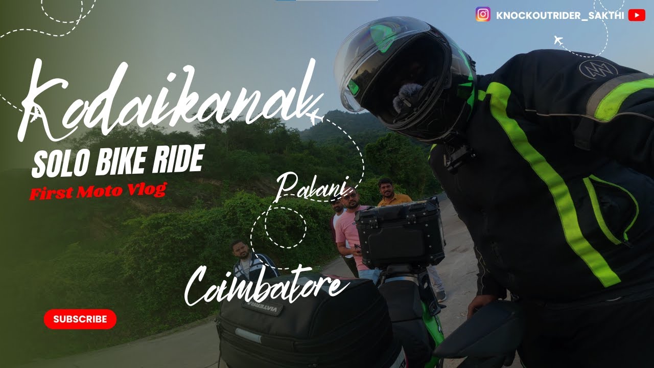 Coimbatore to Kodaikanal via Palani | Solo Bike Ride | Episode 1 | First Moto Vlog #kodaikanal #domi