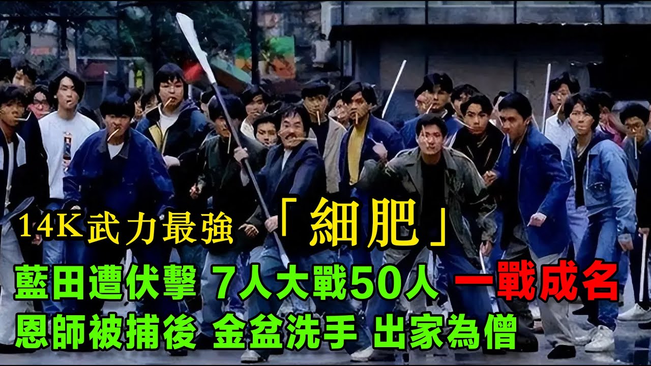 14K武力最強「細肥」，藍田遭伏擊，7人大戰50人，一戰成名，恩師被捕後，金盆洗手，出家為僧