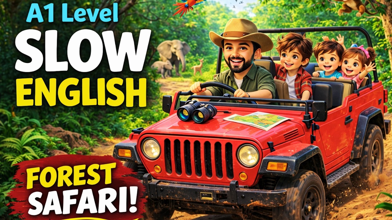 Forest Safari Adventure | Slow English Listening Practice for Beginners (A1 Level)