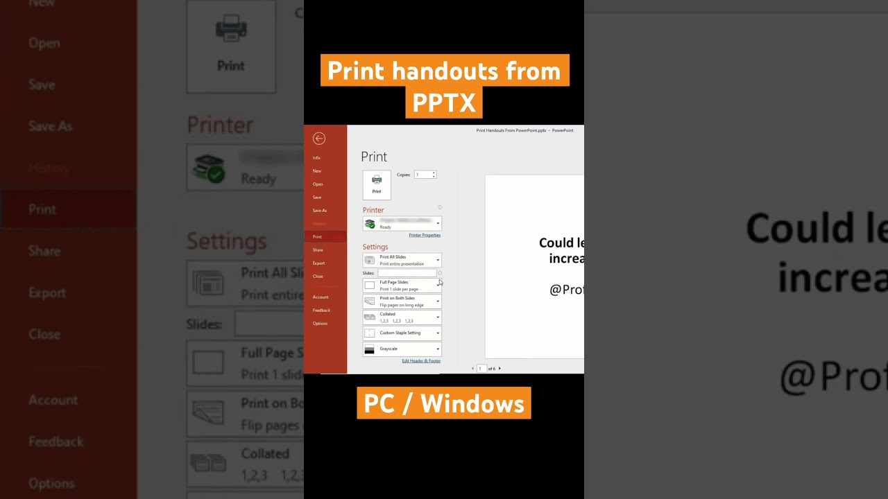 Как распечатать раздаточные материалы из PowerPoint 📄 #короткометражки #PowerPoint #распечатка #П...