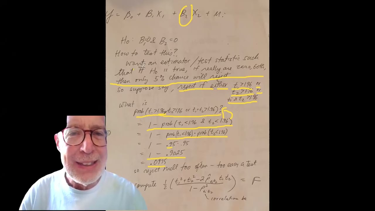 Joint hypothesis tests in regression analysis