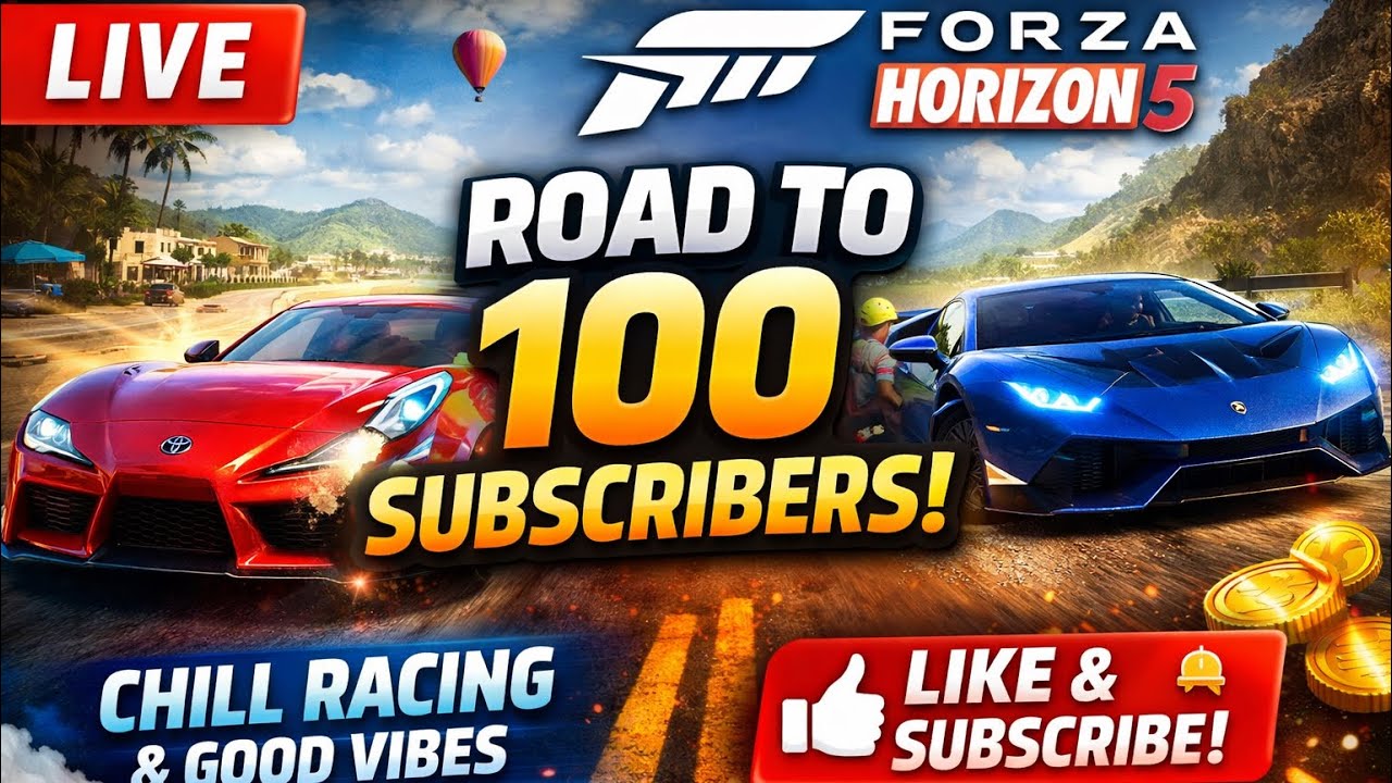 FH5 PS5 Live Gameplay | Enjoying the Drive | Help Me Reach 100 Subscribe
