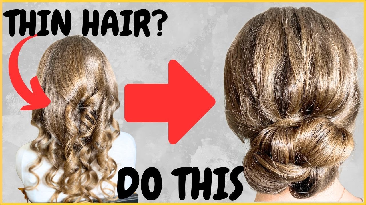 Quick and Easy Chignon  Hairstyle for thin long to medium hair