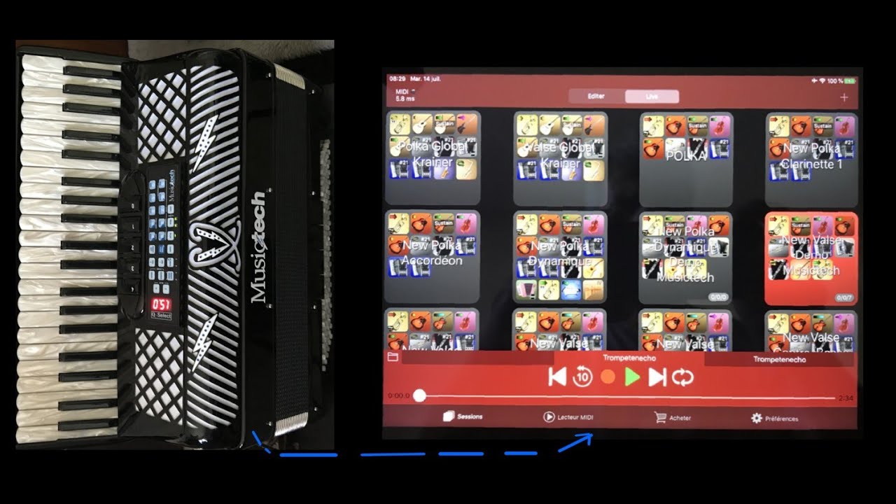 Mario BRUNETTI - MUSICTECH Q-Select Midi Akkordeon