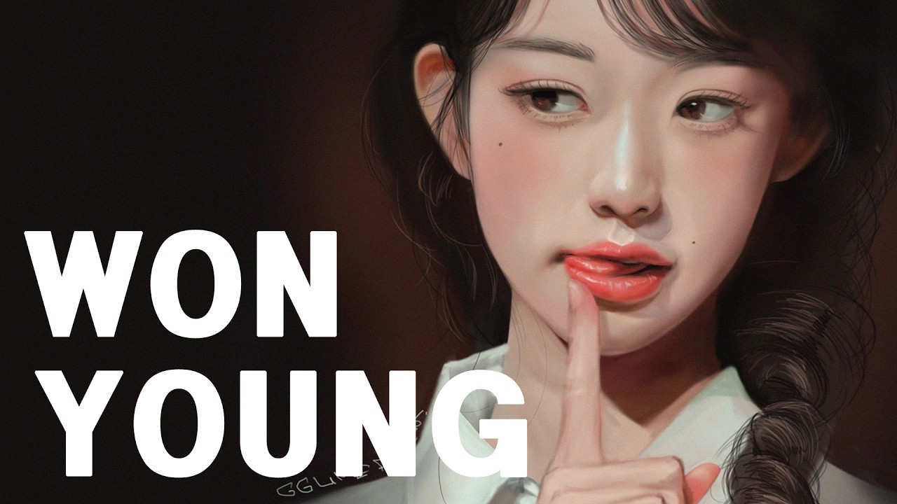 장원영 얼굴, 망하지 않고 똑같이 그리는 공식 (IVE WONYOUNG Drawing)#jangwonyoung #ive #drawing  #wonyoung