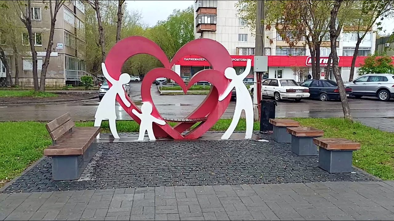 Магнитогорск, проспект Карла Маркса, бульвар Огни Магнитки, от окраины в центр (13.05.2022)
