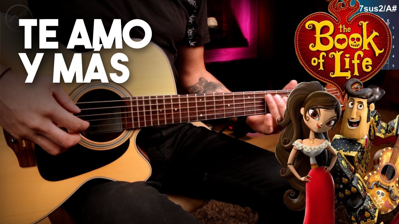 Te Amo y Más  - El Libro de La Vida TUTORIAL GUITARRA ACORDES + SOLO  | COMPLETO Christianvib