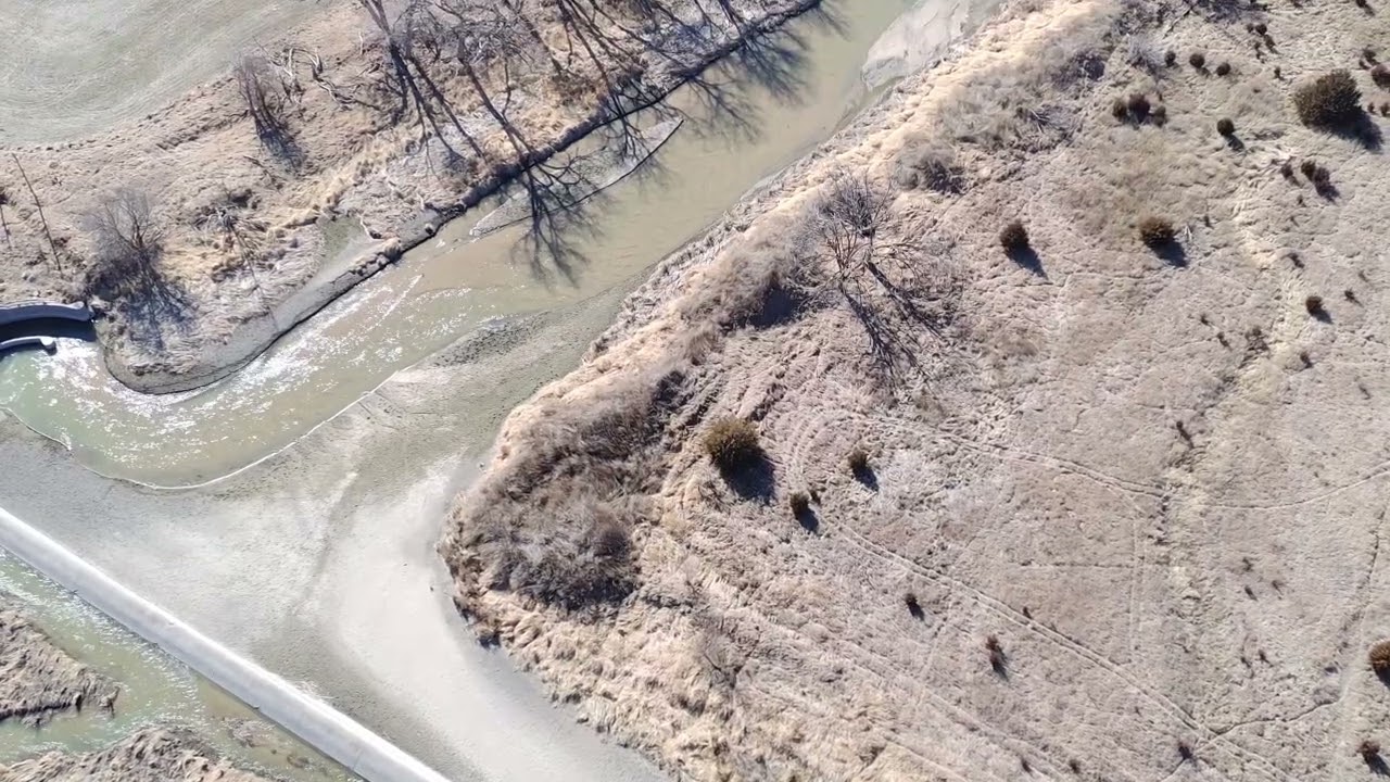 Bartley Canal and Diversion Dam located southwest of Bartley Nebraska on the Republican River.