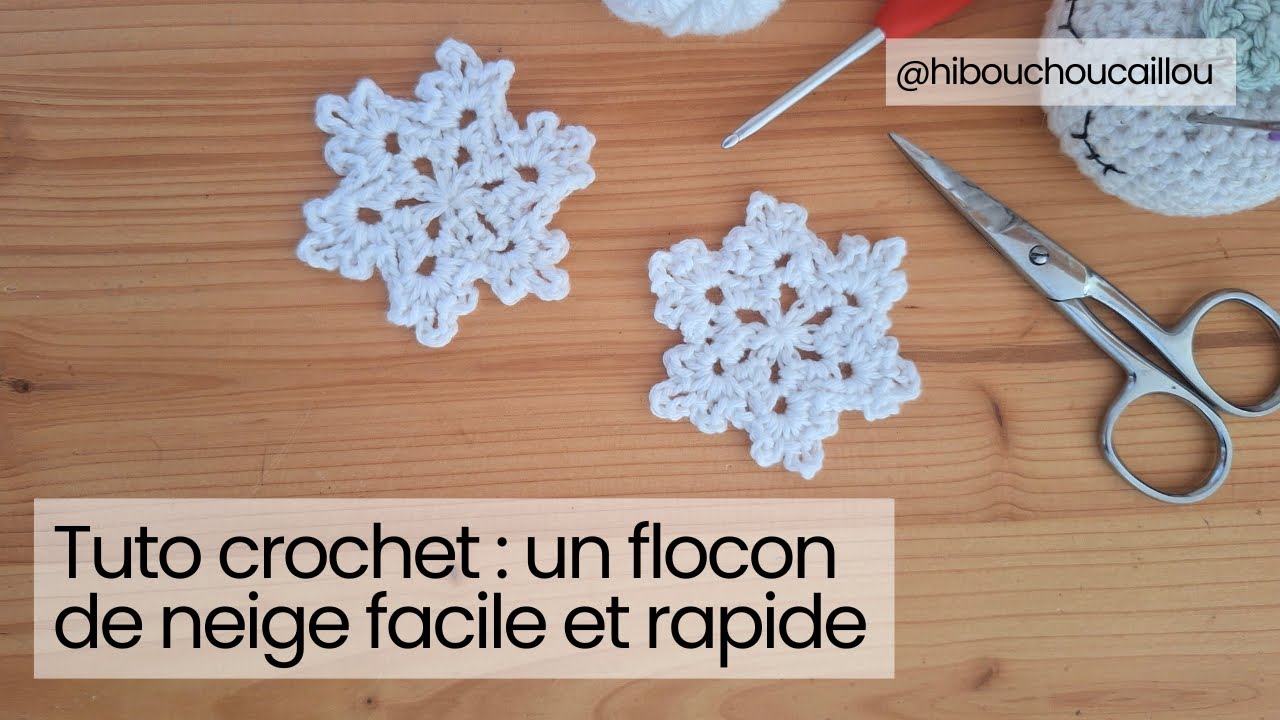 Tuto crochet débutant : un flocon de neige facile et rapide ❄️
