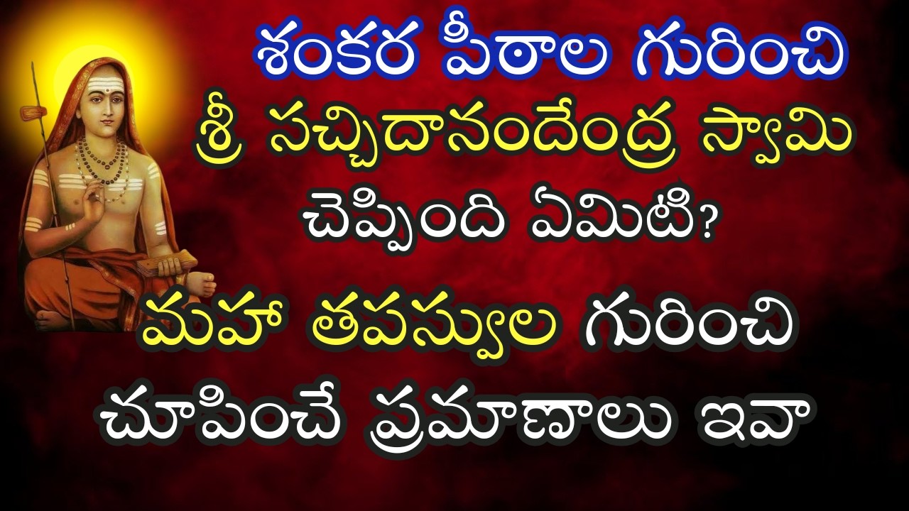 శంకర పీఠాల గురించి ఎవరిని నమ్మాలి -shankara peethalu pramanam #adishankaracharya #chinnajeeyar