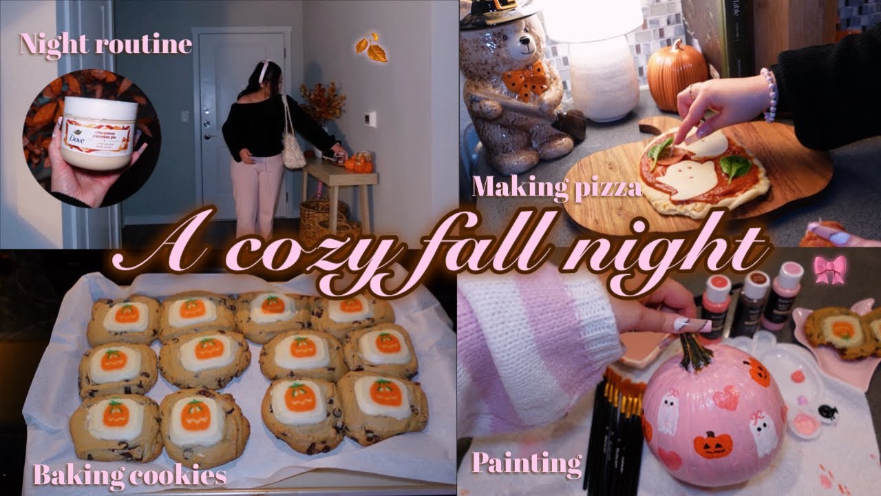 УЮТНЫЕ ОСЕННИЕ ДНЕВНИКИ 🍂🕯️: вечерняя рутина, приготовление пиццы, забота о себе, уютный вечер, п...