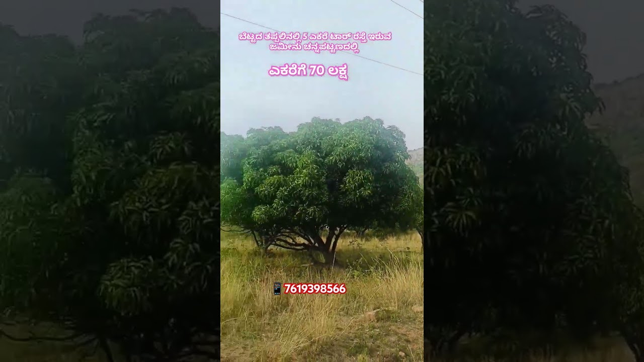 5 acer land for sale at Channapatna 📱7619398566