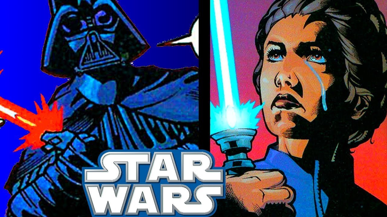 Лея атакует Дарта Вейдера световым мечом Кеноби — Star Wars Infinities Explained