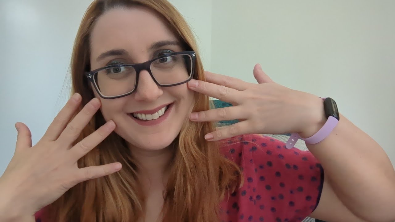 ASMR Tracing, Tapping, Touching, my FACE and Hair ~ Relaxing ASMR