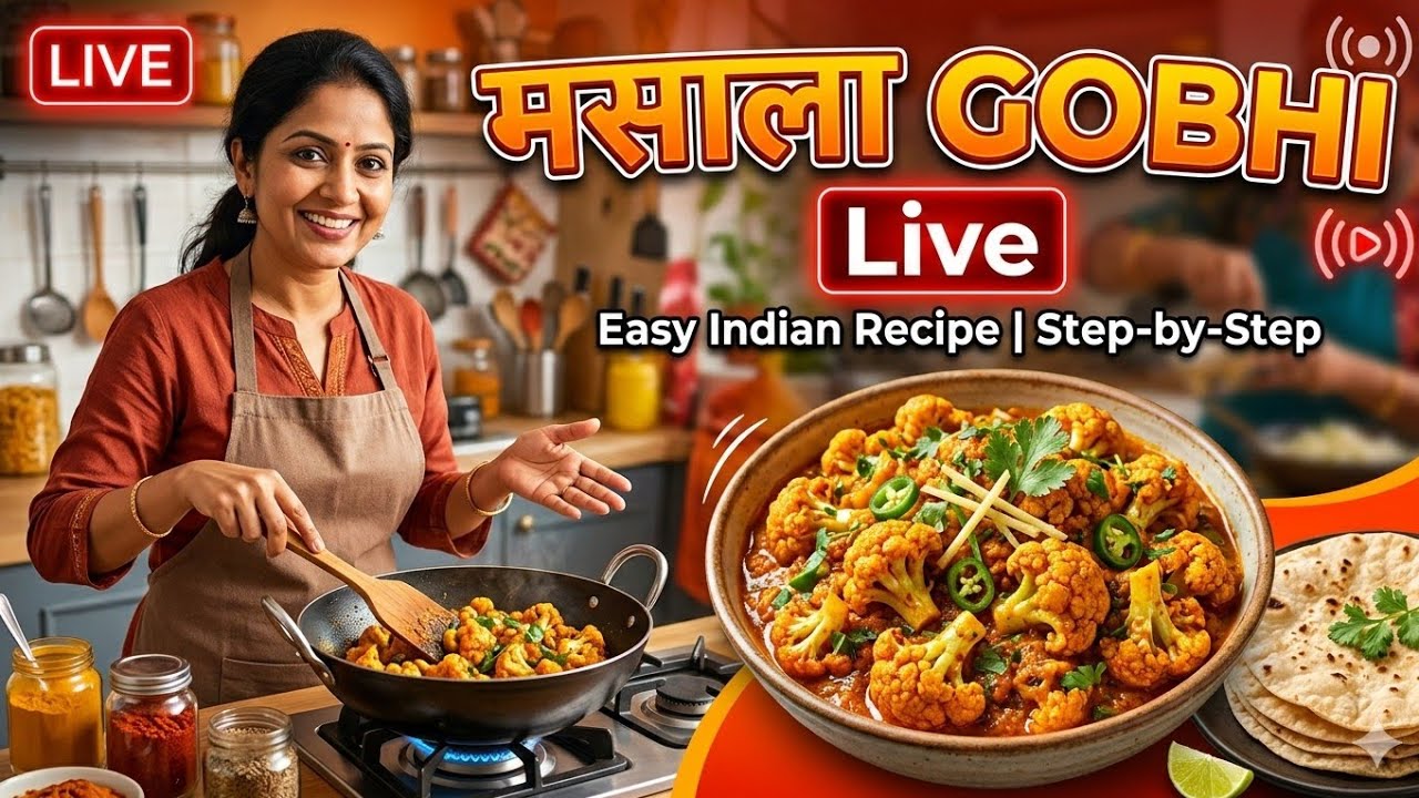मसाला Gobhi Live Making