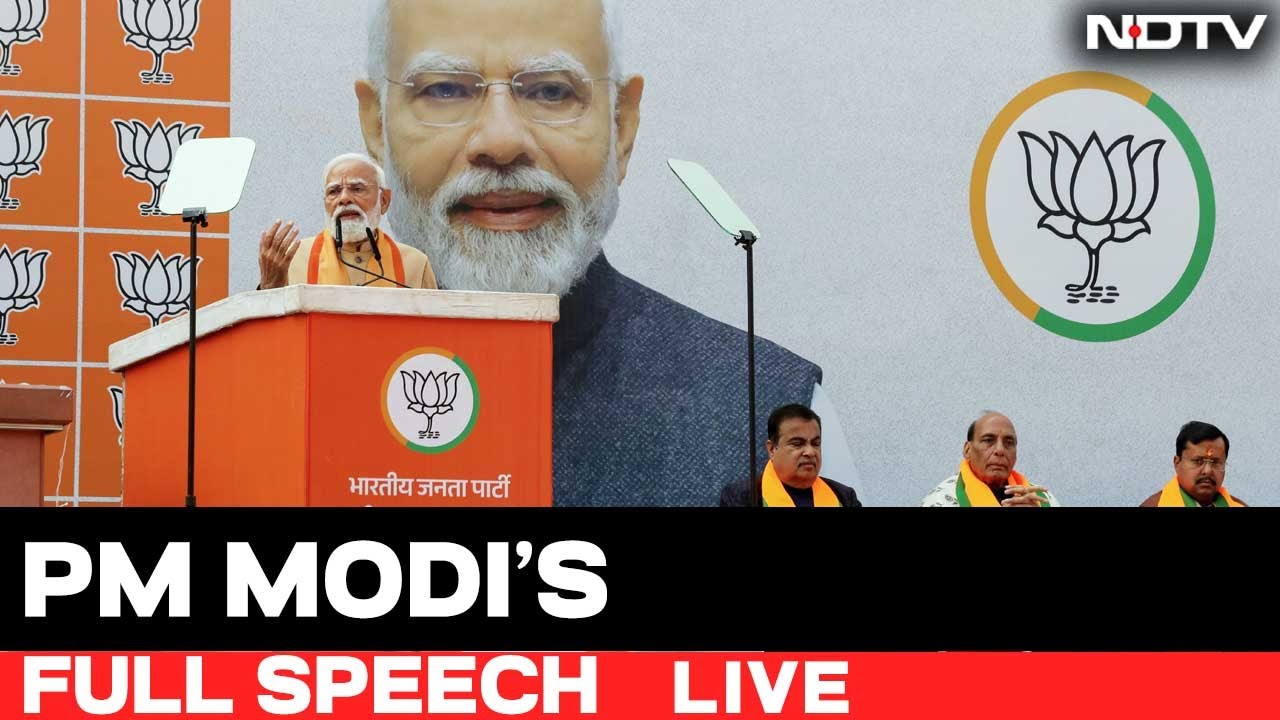 PM Modi Full Speech LIVE | PM Modi Addresses Workers At BJP HQ After Nitin Nabin Takes Charge