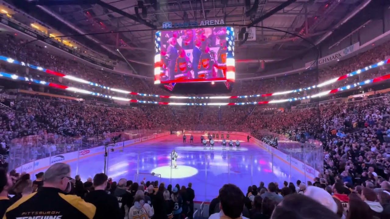 Pittsburgh Penguins vs St. Louis Blues intro and national anthem 12/30 2024