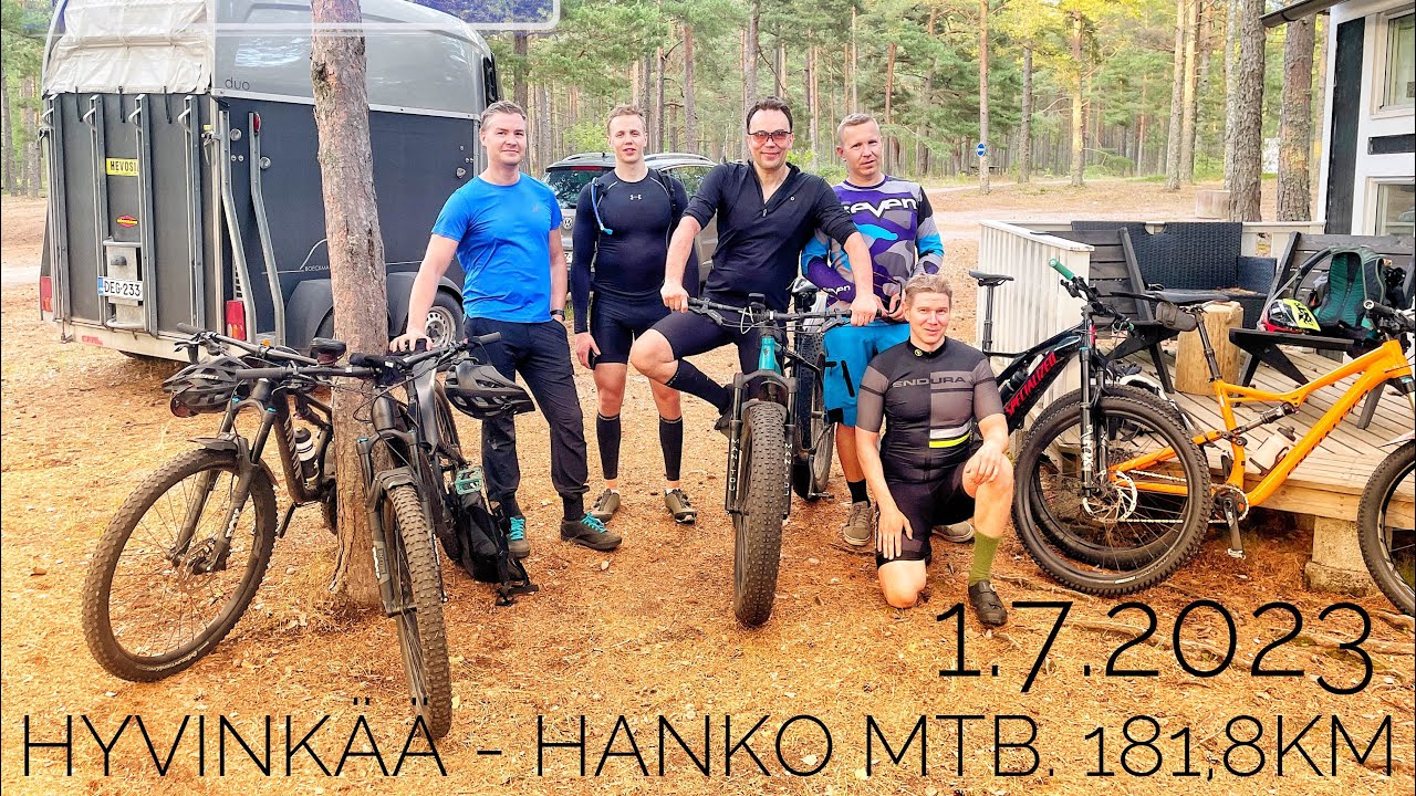 Hyvinkää - Hanko maastopyöräily. 181,8km