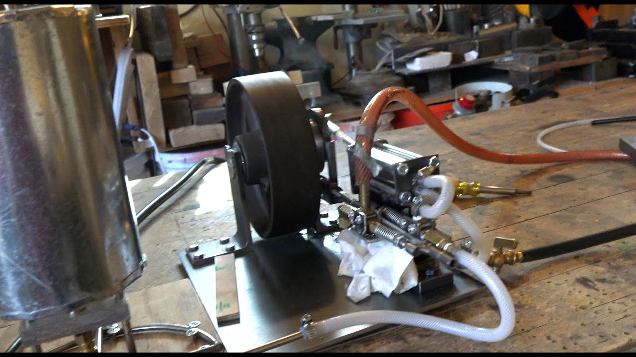 First steam operated run of this engine, using the flash steam generator