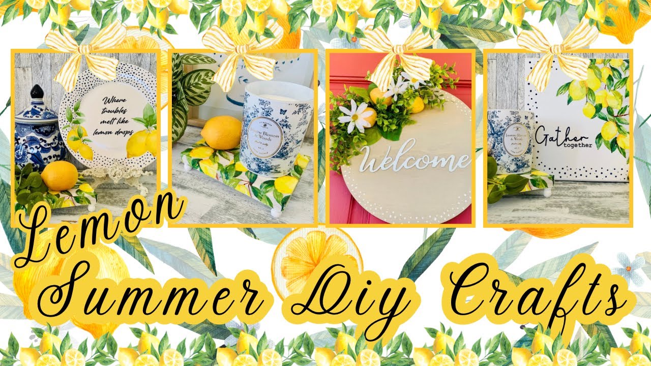 🍋 Summer Lemon Crafts 2025 🍋Dollar Tree Summer Crafts 🍋