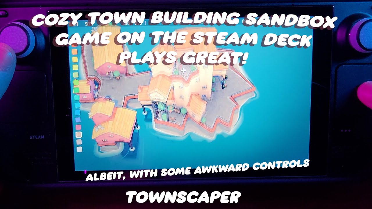 Townscaper - A Chill Town building sandbox game on the steam deck, runs great with a few things!