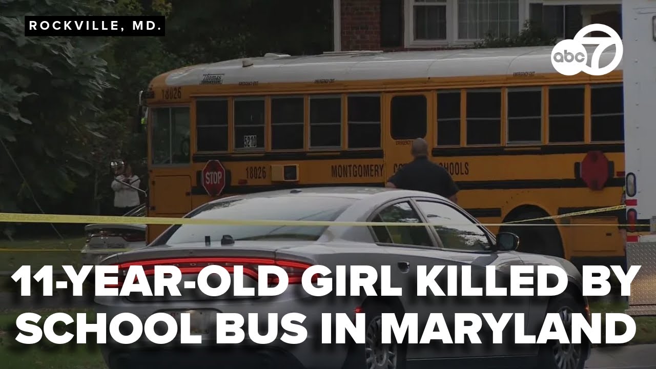 11-year-old girl killed by school bus while riding bike in Maryland